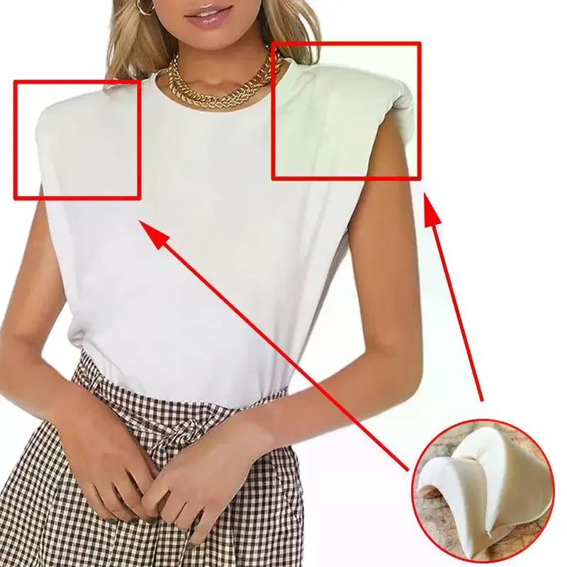1Pair Thicken Big 35mm Sponge Shoulder Sewing Black White Nude Shoulder Pad Sew DIY Jacket Wedding T-Shirt Fashion Garment
