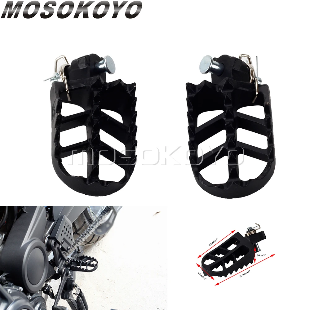 

2x Black Footpeg Motorcycle Wide Wing Foot Pegs Foot Rests Non-slip Pedal for Harley Pan America RA1250 RA1250S Accessories