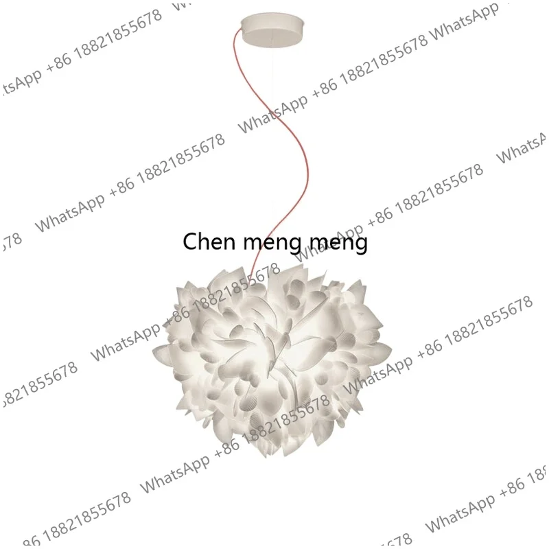 

Petal chandelier Nordic modern bedroom stairs balcony leaf lamp