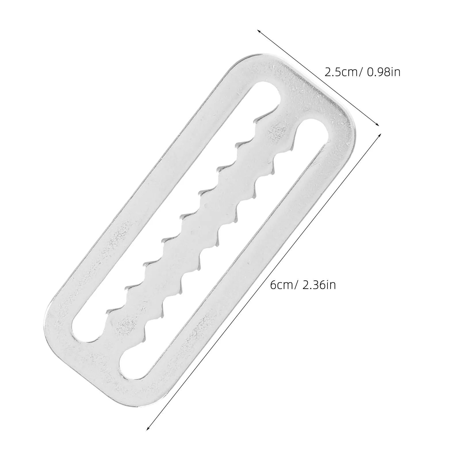 6 Pcs Diving Webbing Keeper Belt Slide Stopper Buckle Clamp Silver Scuba Weight