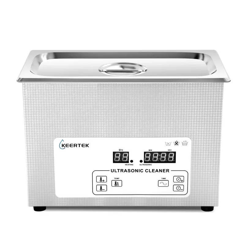 For KER Digital Electric 3L Industrial Ultrasonic Cleaner 40Khz Jewelry Cleaning Machine With Memory Degas Timed Heating