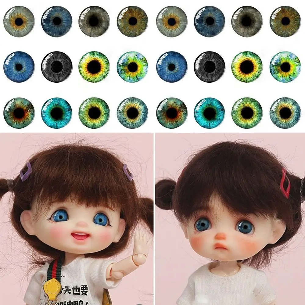 20pcs/10pairs New 6mm-20mm Eyes Crafts Eyes Crystal Plastic Puppet Crystal Eyes Glitter Crystal Eyes DIY Doll Accessories