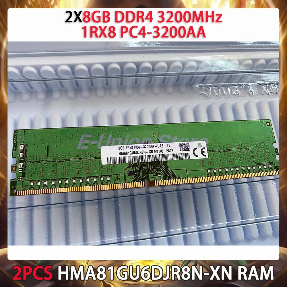 

2PCS HMA81GU6DJR8N-XN RAM 8GB DDR4 3200MHz 1RX8 PC4-3200AA Desktop Memory