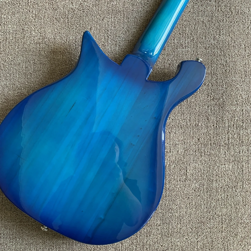 blue color 12 strings rickenback electric guitar half hollow body Roger limit 12-string ricken guitarra