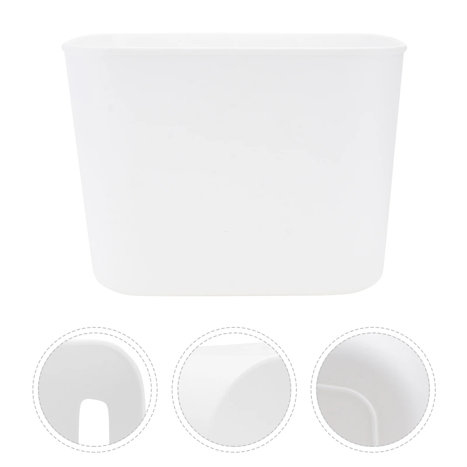 

Plastic Storage Basket Size S White Sundries Organizer Stable Wear-Resistant Home Storage Container for Kitchen Bathroom