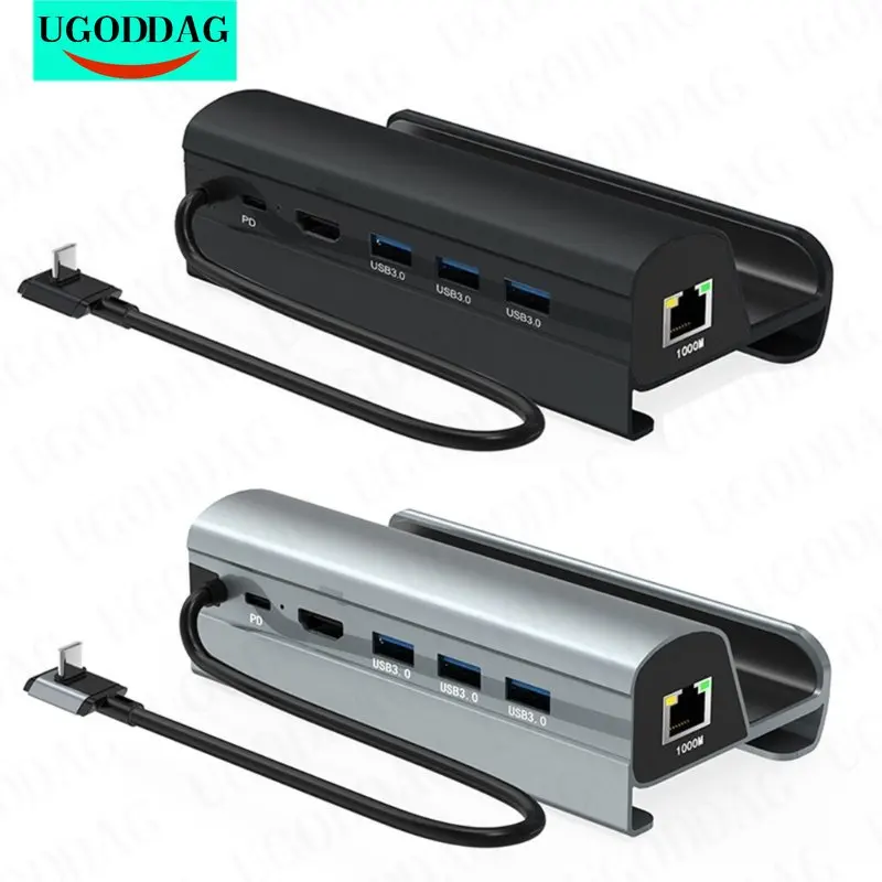 

USB Type-C Docking Station for Steam Deck 4k 60hz HDTV USB 3.0 PD60W Charging 1000M Ethernet Dock Station For Gaming Deck PC