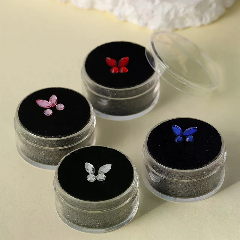 4pcs/Box Dental Teeth Crystal Ornament Tooth Gem Various Shape for Ornament Oral Hygiene Tooth Decoration