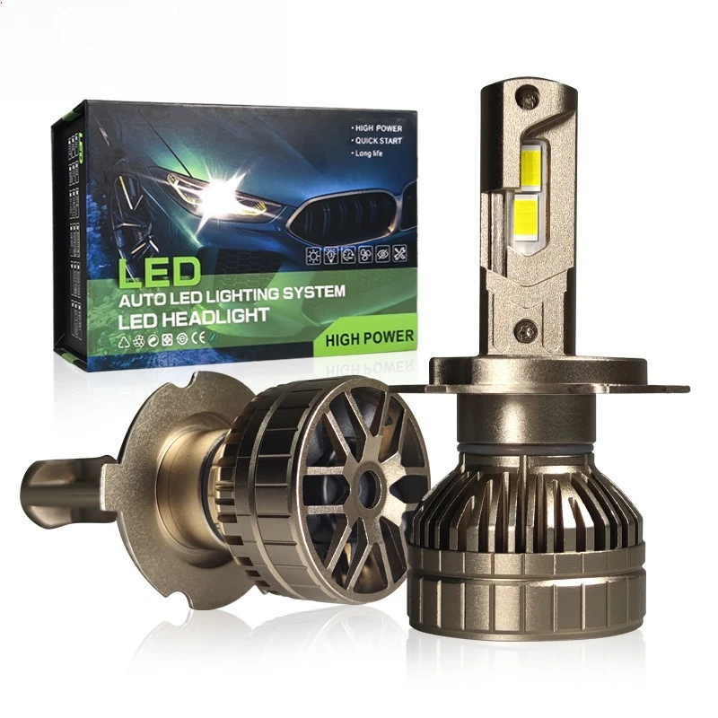 180W Three Copper Tube LED Lights H4 H7 H1 H11 9005 9006 High Power Car Motorcycle LED Headlight Bulb Universal Auto Headlamp