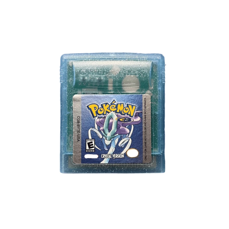 Nouvelle carte de jeu Pokemon anglais français 16 bits rouge/bleu/jaune/vert/or/argent/cristal Compatible avec la Console GBC/SP jeu vidéo