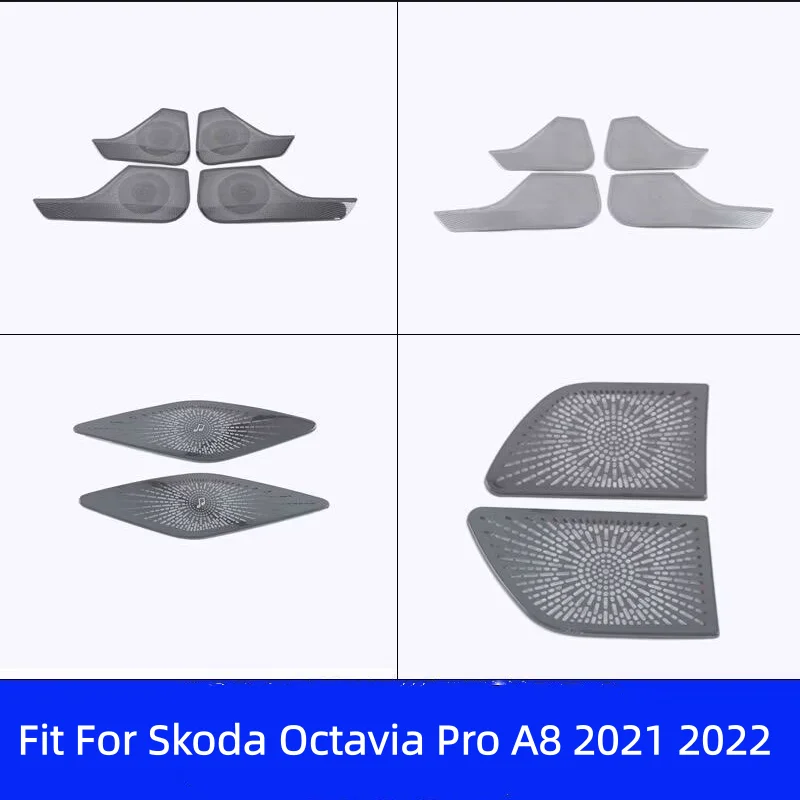 A Pillar Audio Speaker Trim Bezel Cover Garnish Door Loudspeaker Cover Accessories Fit For Skoda Octavia Pro A8 2021 2022