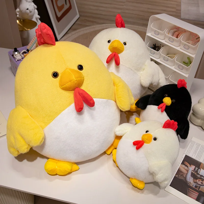 

Cute Cock Plush Toy Stuffed Fluffy Lifelike Animals Rooster Soft Doll Chick Pillow Birthday Gifts