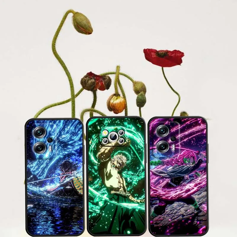 

Cool Demon Slayer Anime For Xiaomi Mi Poco F3 F4 F5 F6 X3 X4 X5 X6 X7 M3 M4 M5s M5 M6 GT Pro 5G Black Cover