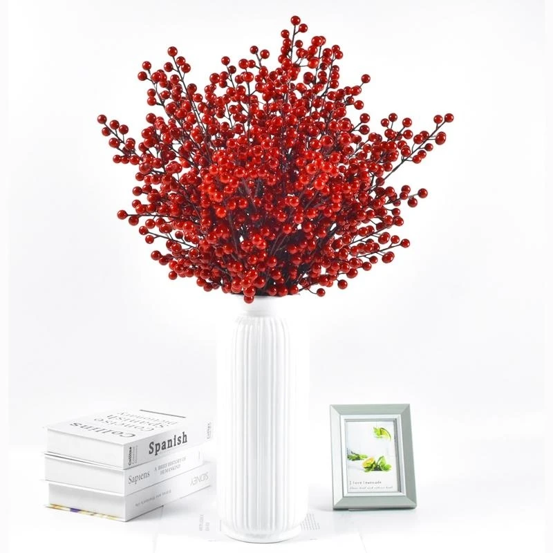 

Искусственные стебли ягод выбирают ветки рождественских ягод для декора рождественской елки 15UB