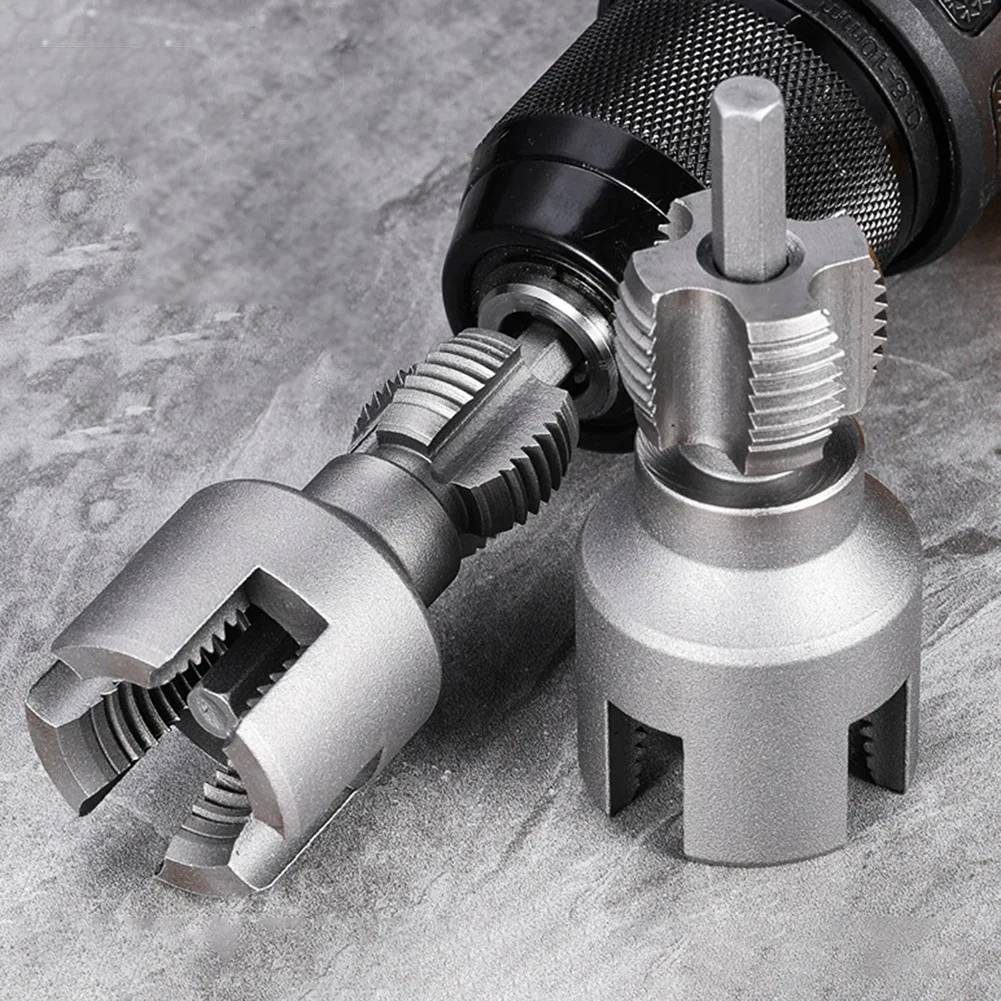 2PCS 20MM+25MM Water Pipe Threader Tapping Tool 1/2 with 3/4 Inch Internal External Thread Integrated Die Water Pipe Opener