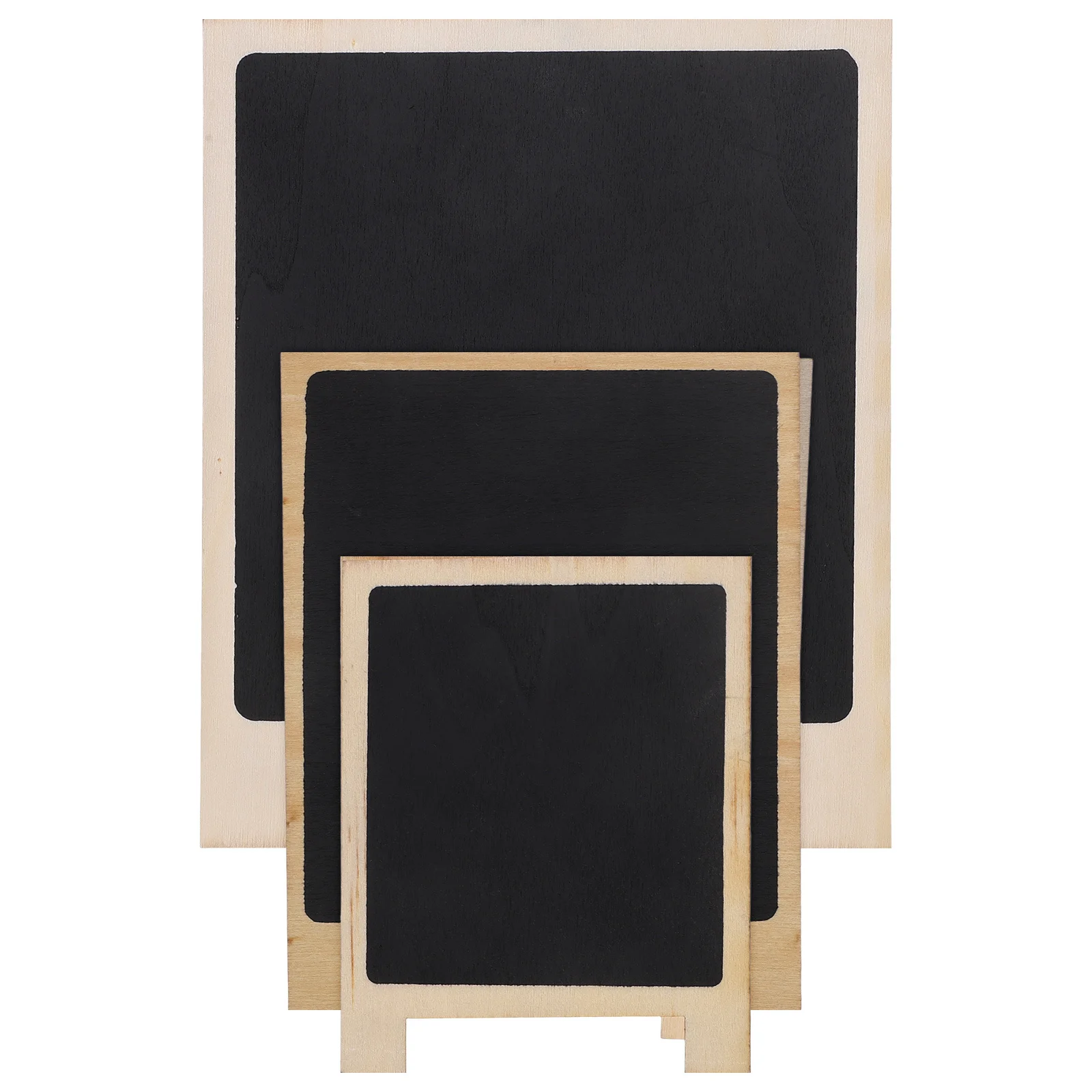 

3pcs Mini Double-Sided Wooden Blackboard Message Board Table Desk Decor Wedding Sign Small Chalkboards Erasable Writing Board