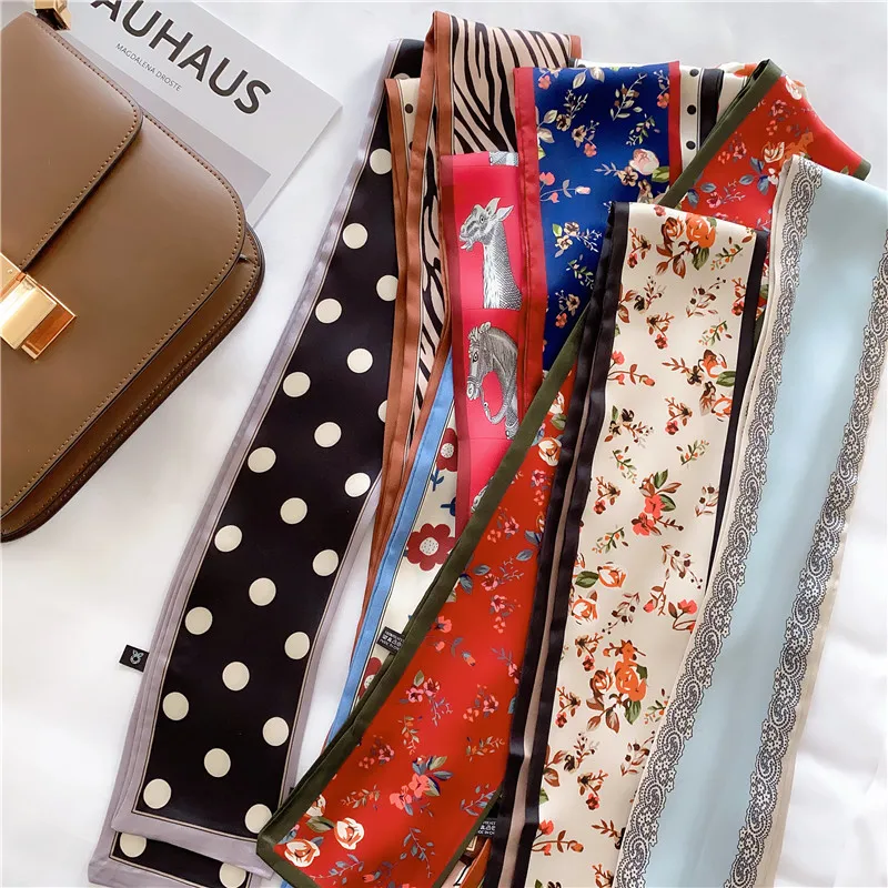 2026 New Vintage Silk Ribbon Headband French Bow Scarf Hair Tie for Women Daily Wear Elegant Versatile Hair Accessory