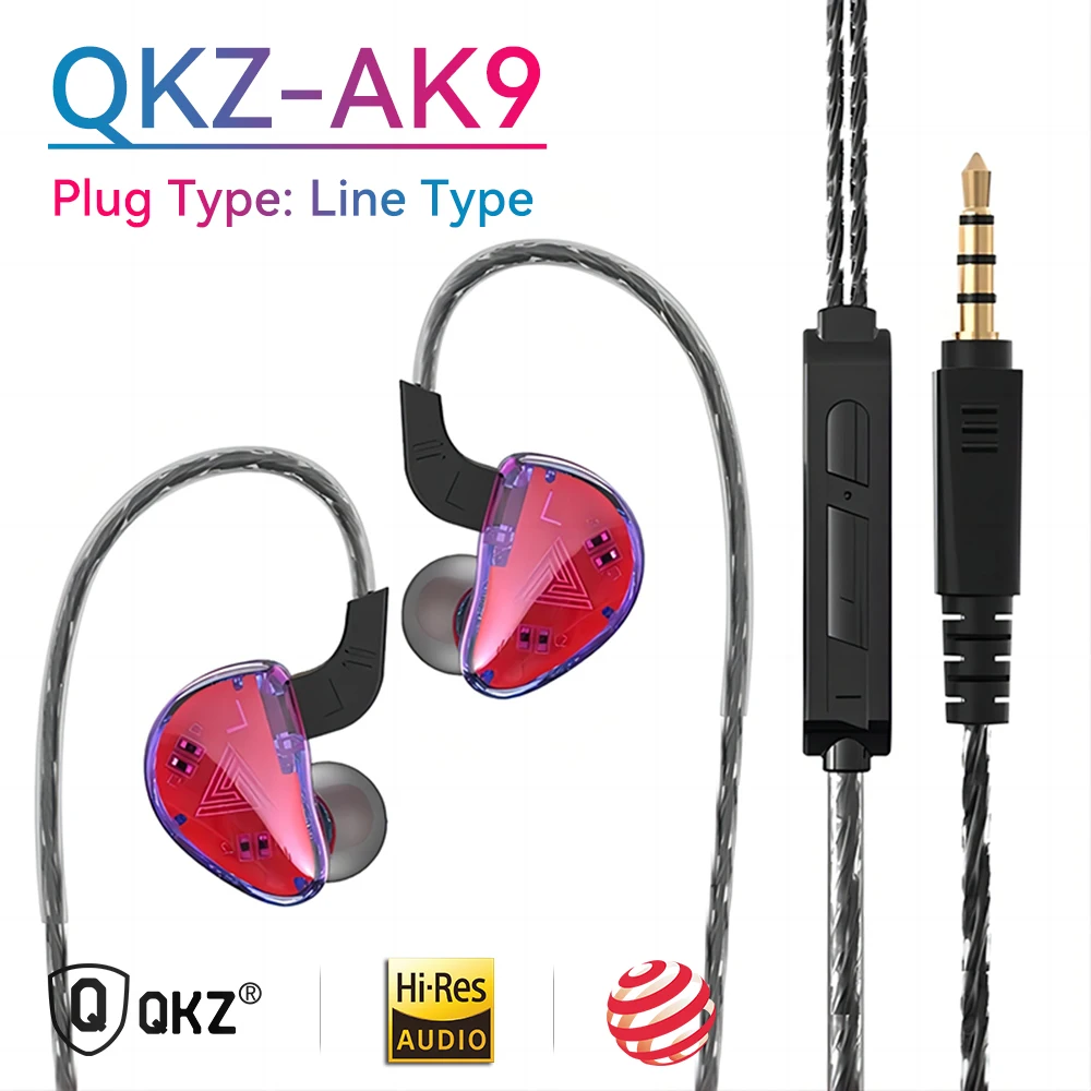 QKZ AK3 FiLe Wired Earphone with Microphone HiFi Music Monitor