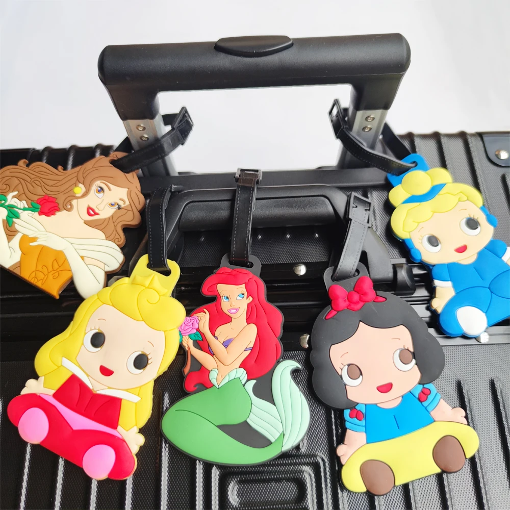 Disney Anime Cute Princess Luggage Tag Suitcase ID Addres Holder Baggage Boarding Tags Portable Label