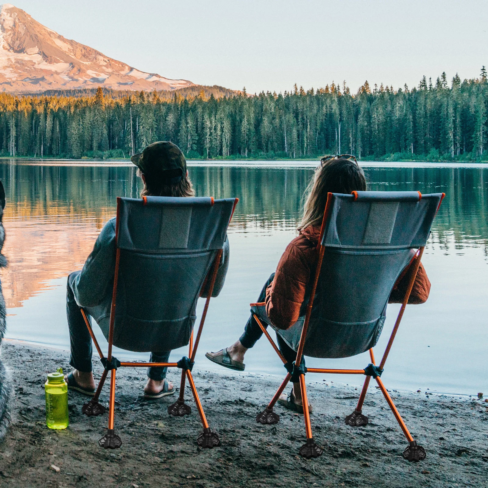 

4Pcs Durable Non-Slip Camping Chair Leg Floor Protectors Easy Install for Outdoor Activities Camping Chairs Leg Floor Protectors