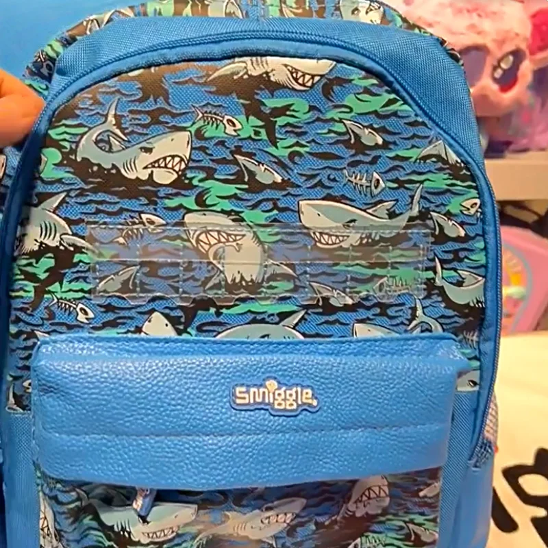 Новый Австралийский школьный рюкзак Smiggle, школьный рюкзак с изображением акулы, сумка для обеда, пенал, чашка для холодной воды, кошелек, студенческие новые терминальные подарки
