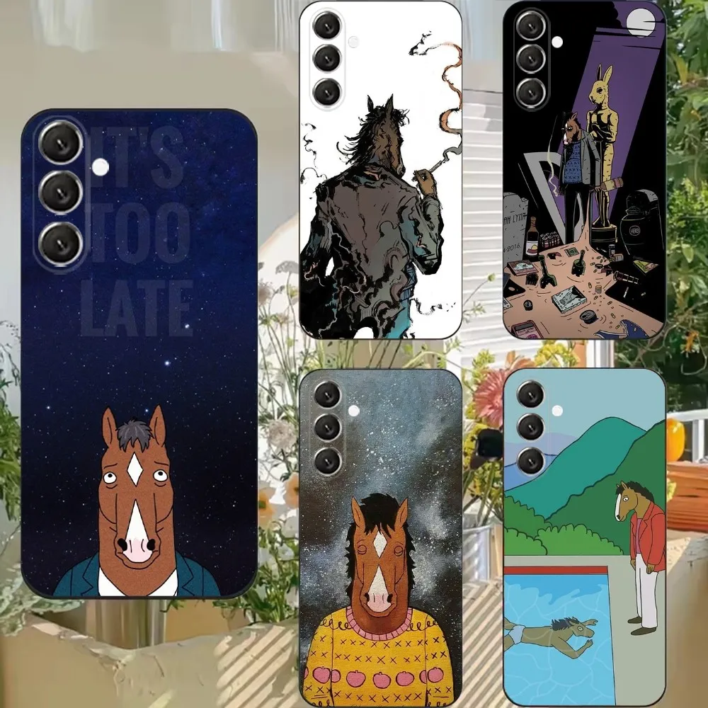 

B-Bojack funny H-Horseman Phone Case For Samsung Galaxy A13,A21s,A22,A31,A32,A52,A53,A71,A80,Soft Black Shell