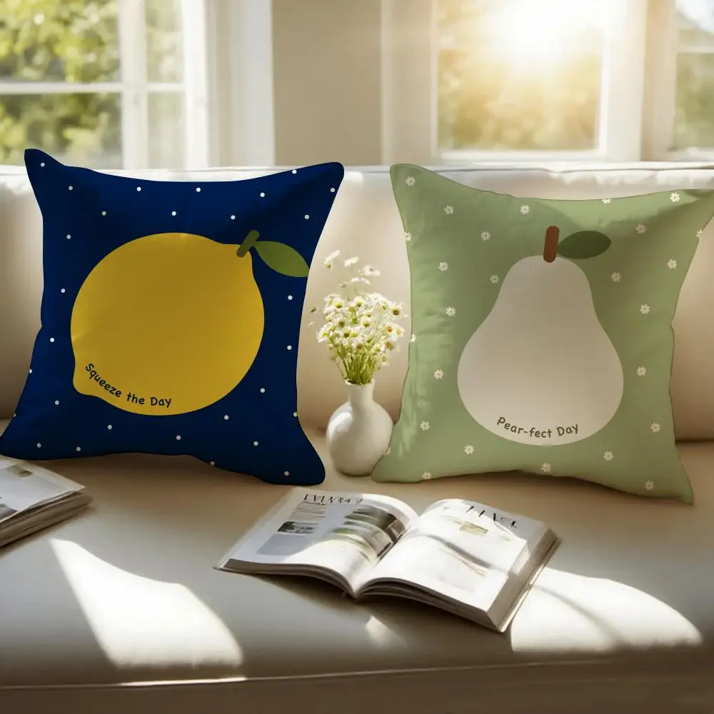 Fruitful Good Vibes Cushion Cover Sofa Cushion Cover Personalized Gift Living Room Home Decor Pillow