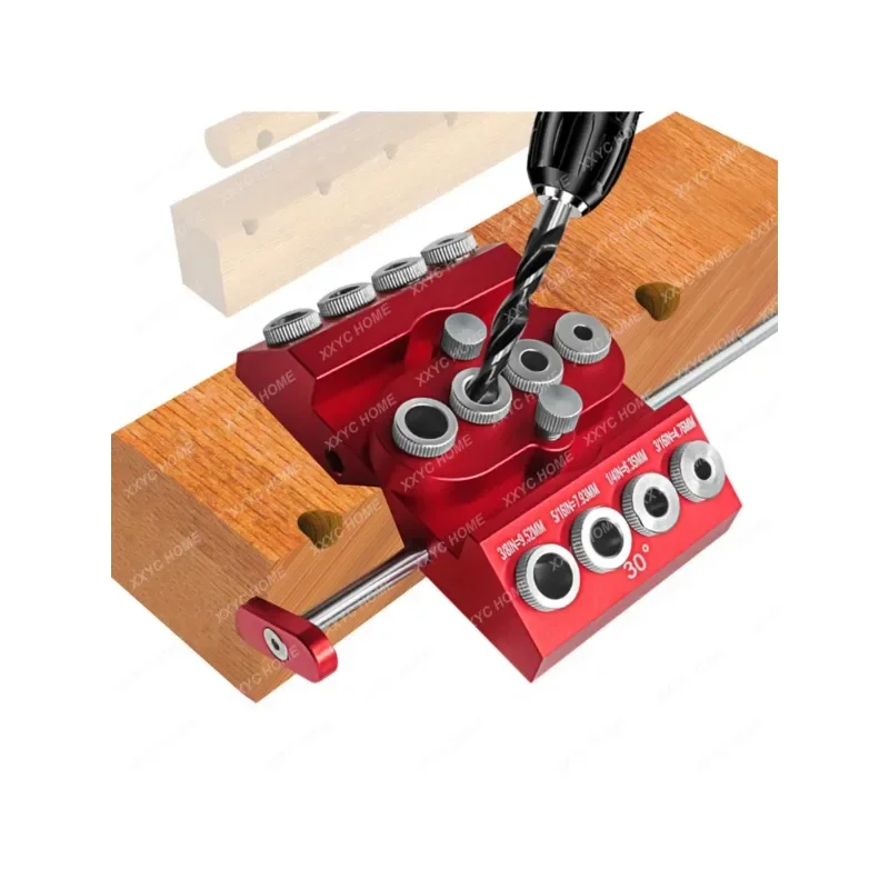 

Для угловых отверстий - портативная алюминиевая направляющая для сверла для прямых отверстий 30, 45, 90 градусов с 4-размерным направляющим приспособлением для сверления отверстий