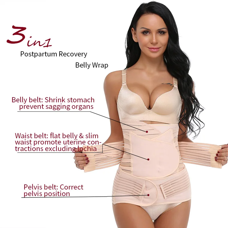 3 in 1 Postpartum Support - Recovery Belly/waist/pelvis Belt Shapewear