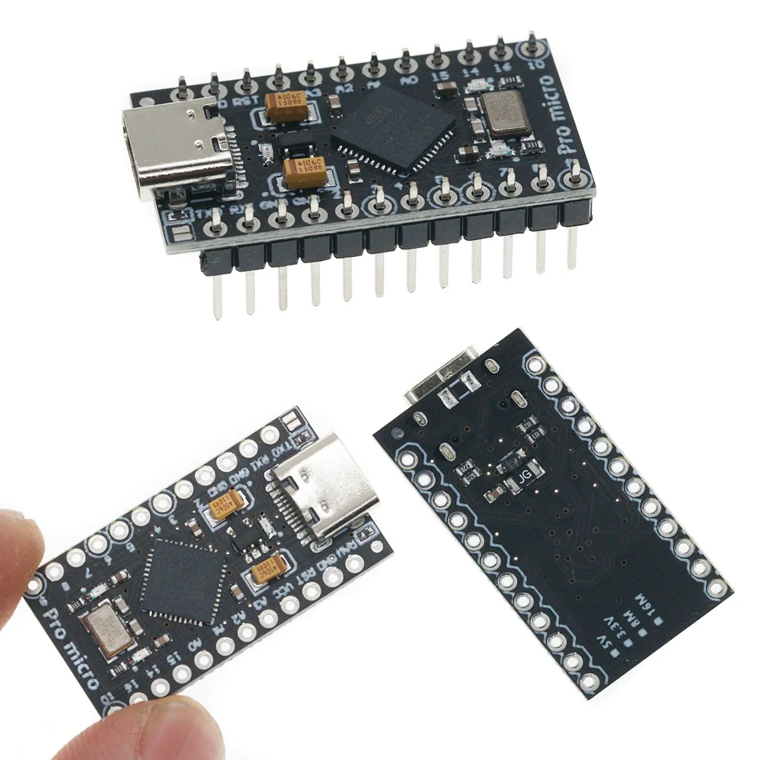 ATmega32U4 Micro USB/Type-C Pro Micro Board with 2 Row Pin Header Pro USB Type-C Micro-Controller Board for Leonardo USB Board