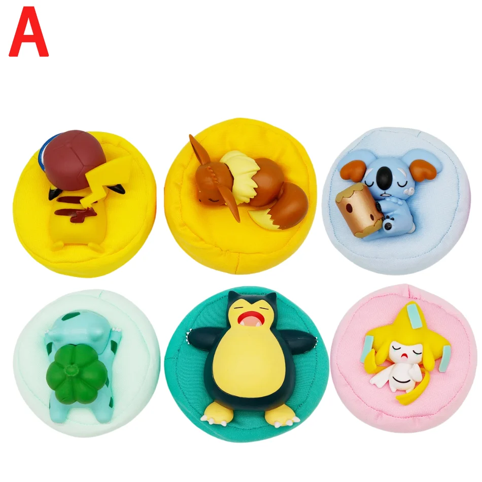 Anime Pokémon Blind Box Modellfigur 1-12 Stück Pikachu Schlaf-Serie Innenraumfigur Schlafende Position Spielzeug Geschenk für Freunde – Detail 5