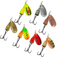 Fishing Lure Spinner Bait Copper Bell Artificial Metal Lures 8g Compound Baits Rotation Sequins  1 Piece SALE