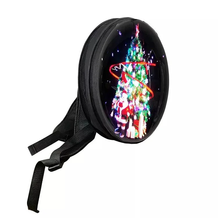 

32cm Outdoor LED WIFI Control 3D Fan Hologram Black Mobile Backpack Advertising Equipment
