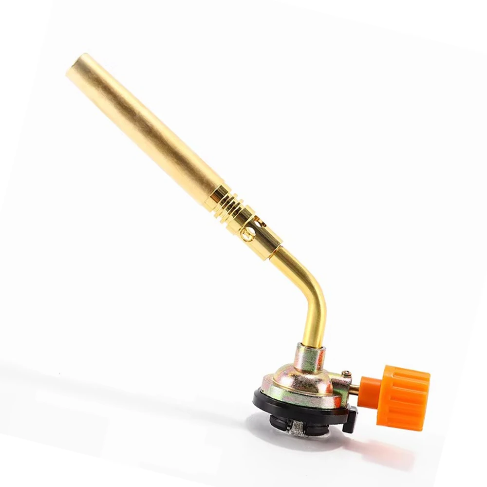 1Pc Gas Flame Gun Butane Burner Brazing Flamethrower Portable Soldering Heat Gun Outdoor Camping BBQ Equipment