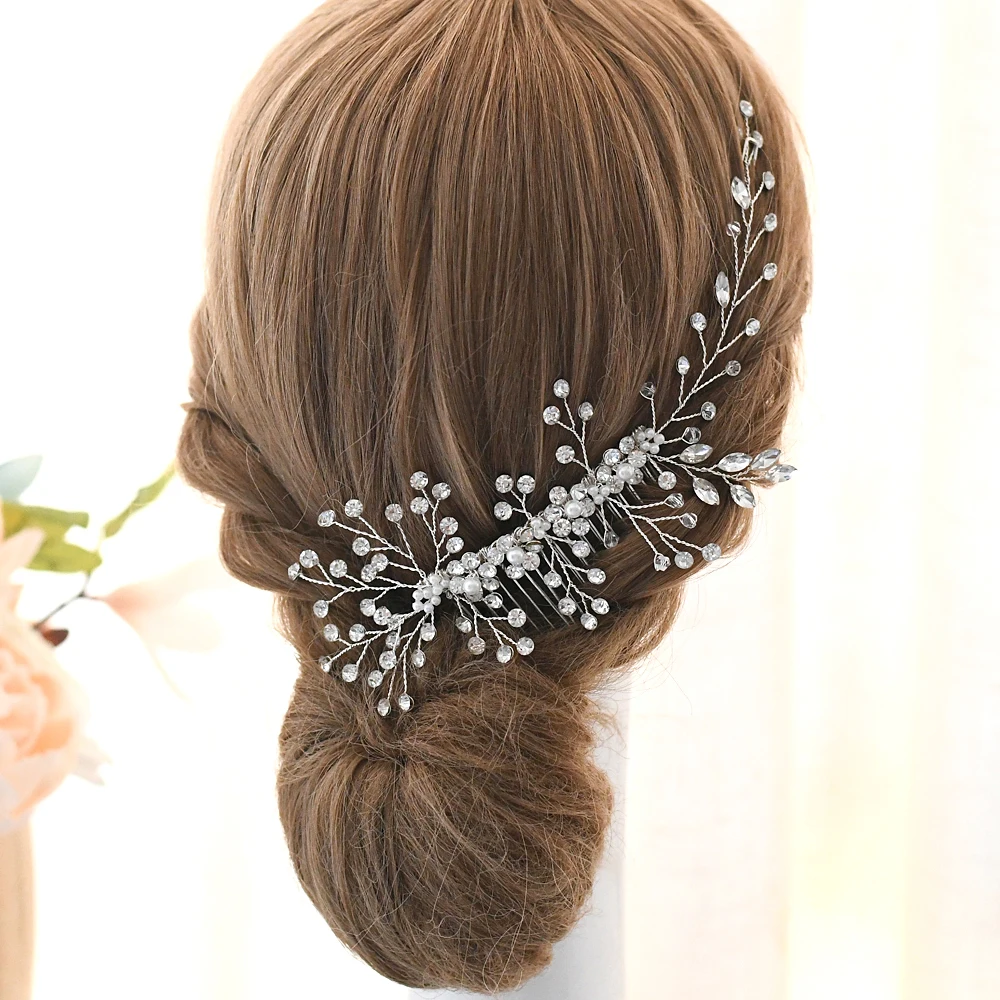 Garden-Accessoires de cheveux de mariage avec peigne, diadème de patients, biscuits faits à la main, vêtements de sauna pour patients, coiffure de mariée, bijoux pour femmes, cadeau, 15 pièces