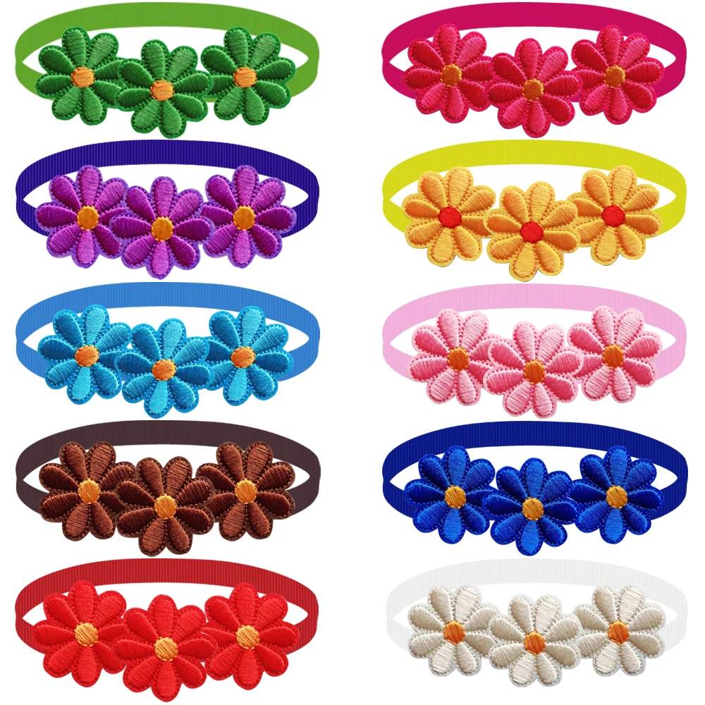 50/100pcs Dog Bow Ties Flower Bowties Small Middle Dog Bow Tie Collar Spring Pet Supplies Small Dog Pets Accessories