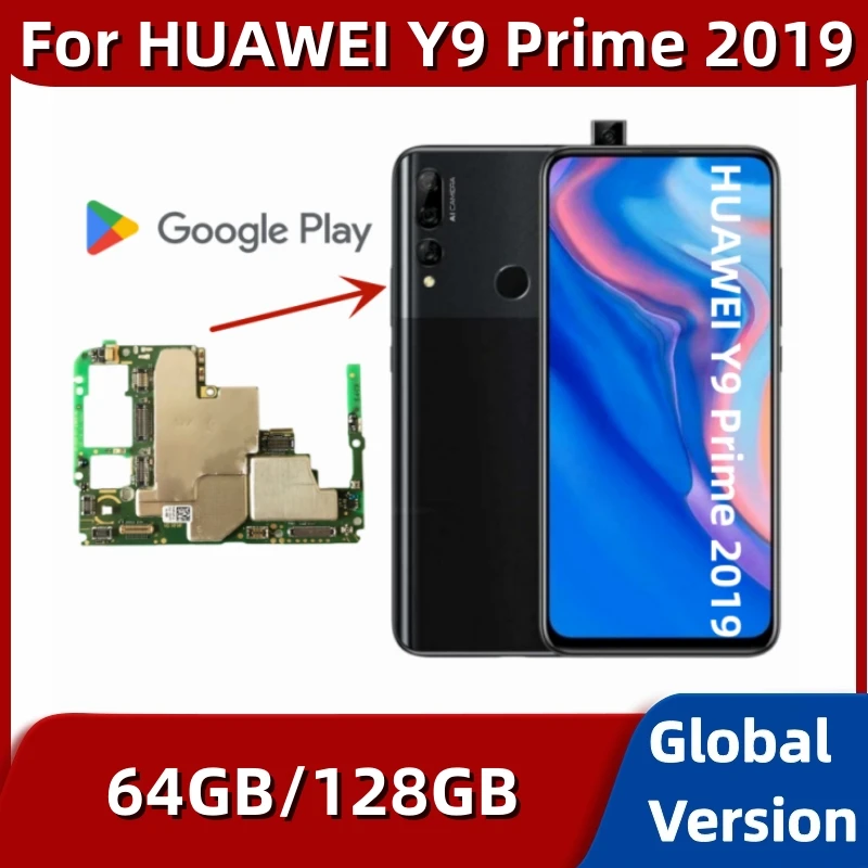 

Motherboard for HUAWEI Y9 Prime 2019, STK-L21, 64GB, 128GB Global ROM, Kirin 710F Processor, Fully Tested