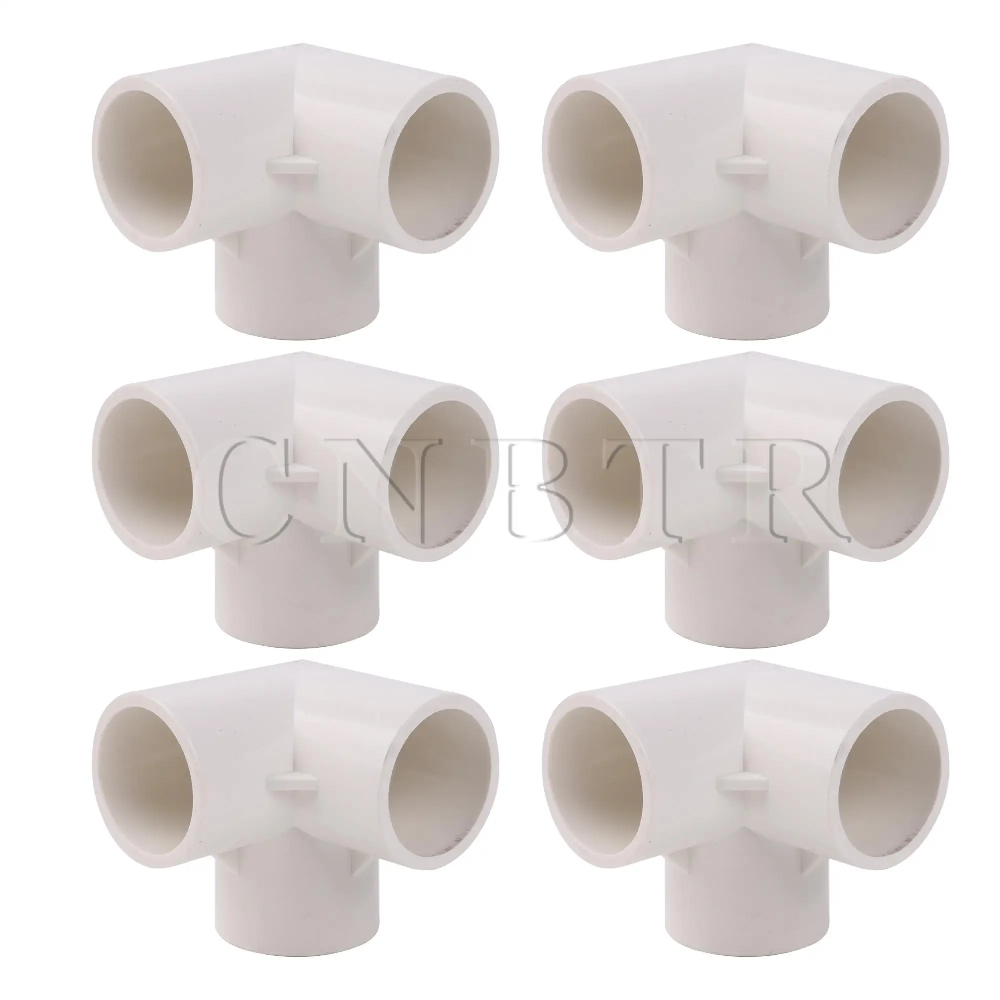 

CNBTR 6 Pcs 3 Way Fitting Elbow 1 Inch Furniture Grade Pipe Connectors for Chairs