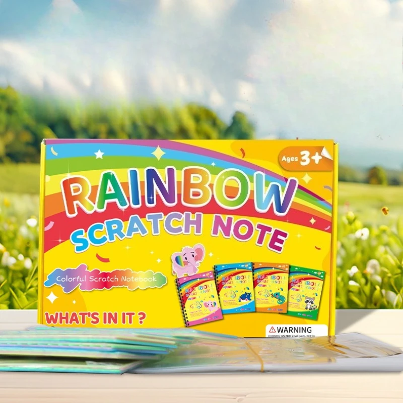 Children's Scratch-off Art Graffiti Supplies Set Not Require Pigment Easy To Use Creative Handmade DIY Graffiti