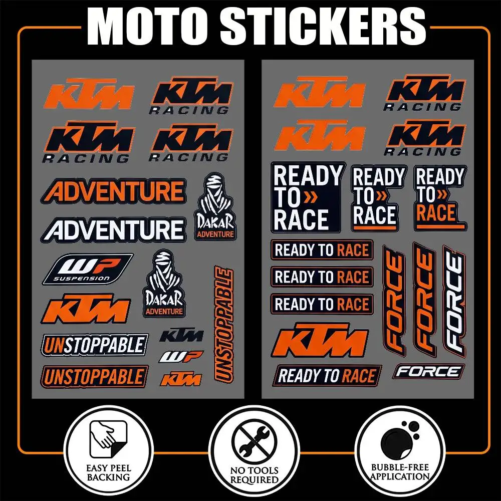 

FOR KTM High Visibility Reflective Waterproof Decal Scratch Hide Sticker Fit Car Motorcycle Helmet Refrigerator
