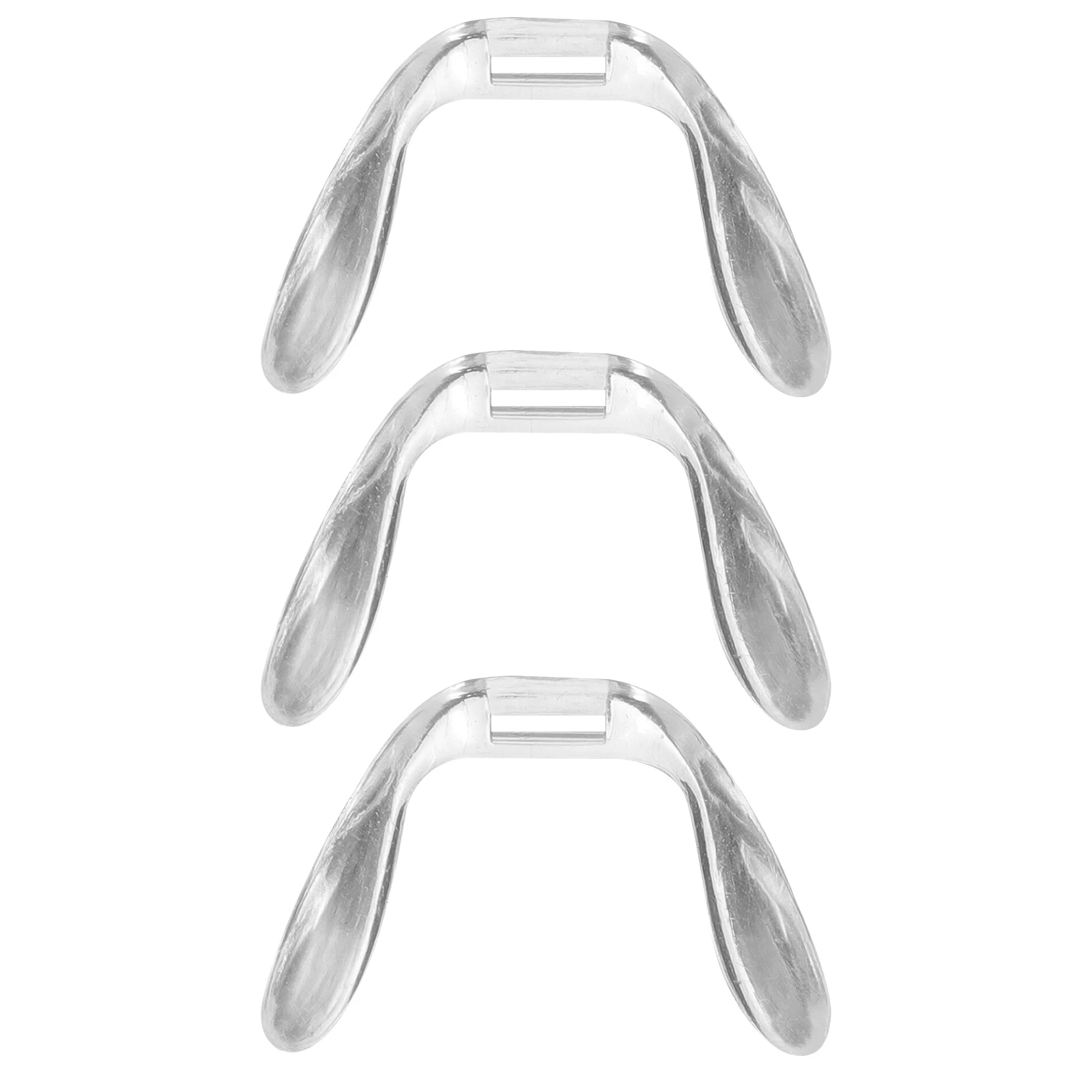 

3pcs Nose Pads for Eyeglasses Transparent U Shaped Comfortable Non Slip Glasses Repair Parts Plastic Nose Bridge Support 5 5x1