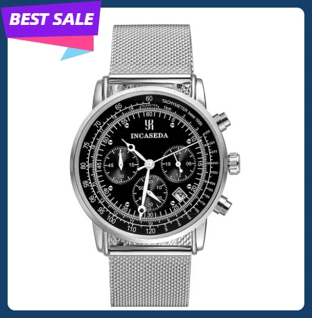 2025 Luxury Men's Quartz Watch Six Needle Multi functional Timing Calendar High end Fashion Wristwatch