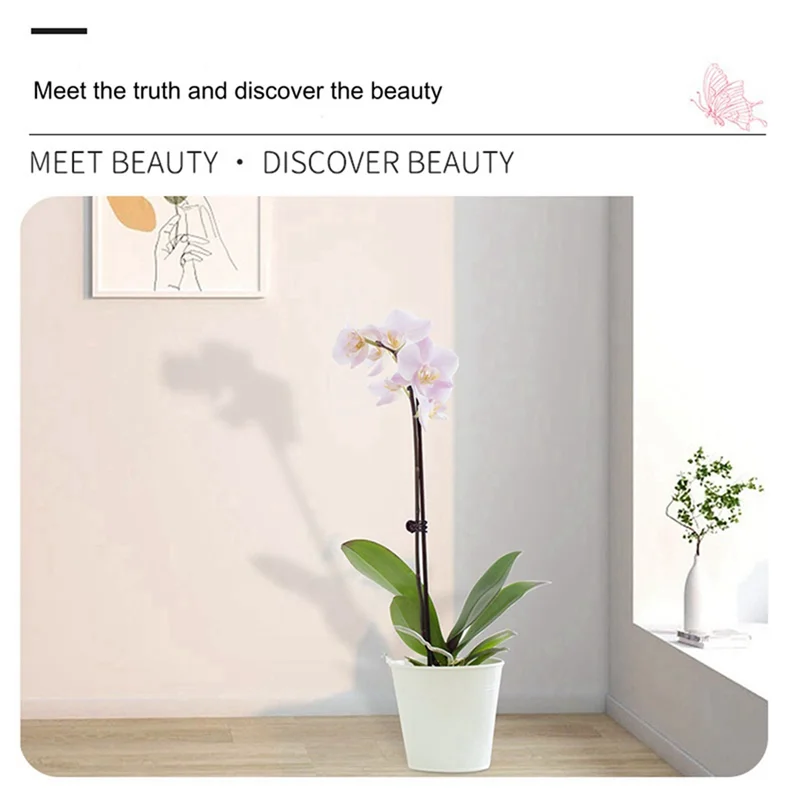 10 Piece Plant Supports For Indoor Plants With 10 Clips, 50Cm Plant Sticks Support Bendable Metal Steel