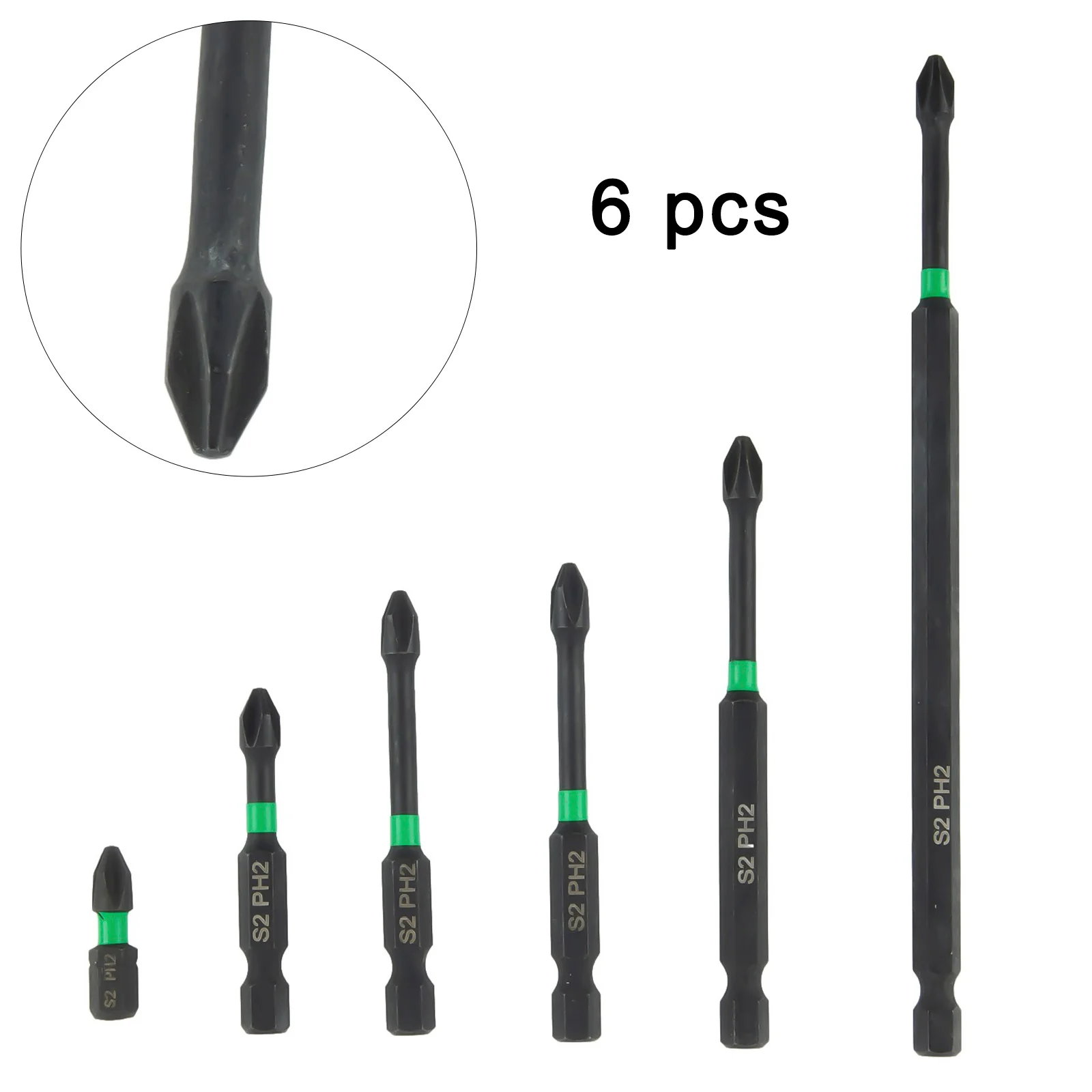 6 pezzi cacciavite a croce PH2 lotto magnetico testa punte per cacciavite in acciaio legato cacciavite antiscivolo 25 50 65 70 90 150mm