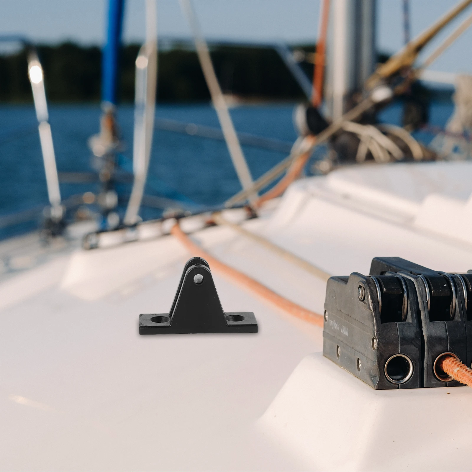 

2pcs Black Plastic Eye End Cap Multiuse Boat Hardware Sliding Sleeve Canopy Component Yacht Bimini Fitting RV