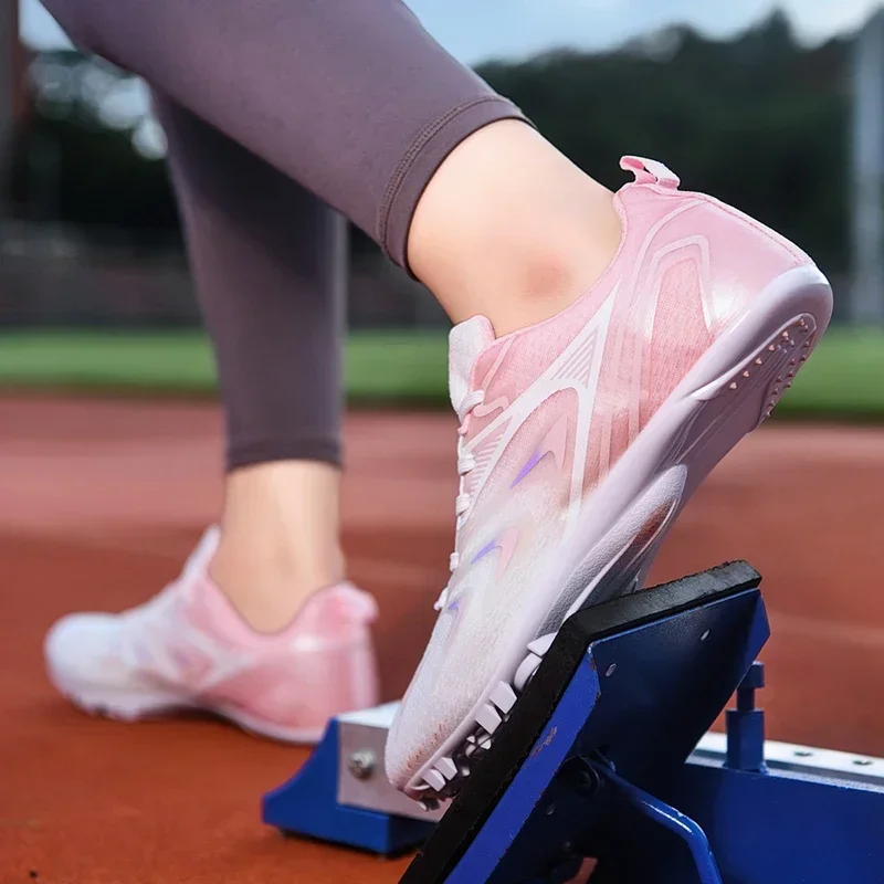 

Professional Unisex Track Field Shoes Non Slip Sneakers Spikes Running Nails Shoes Track and Field Comprehensive Training Shoes