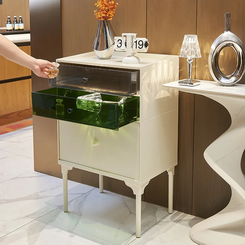 المنزل بسيط تخزين غرفة نوم السرير الجدول الشمال درج خزانة غرفة المعيشة متعدد الطبقات الفن تصميم خزانة #3