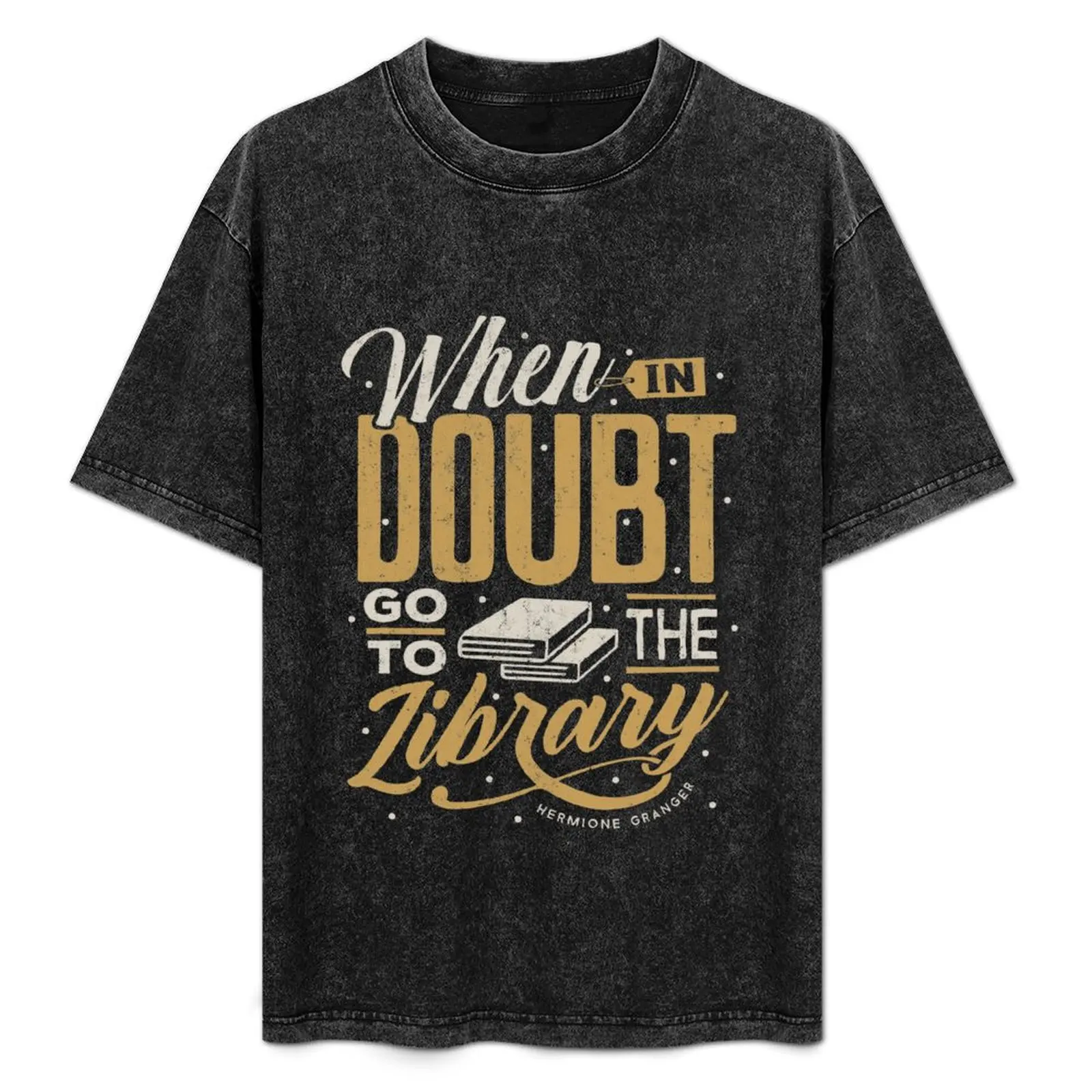 When In Doubt Go To The Library T-Shirt sublime graphic shirts man clothes mens big and tall t shirts