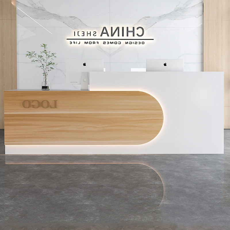 Beauty Unique Reception Desk Small Professional Design Modern Bar Counter Vintage Center Recepcion Desk Commercial Furniture