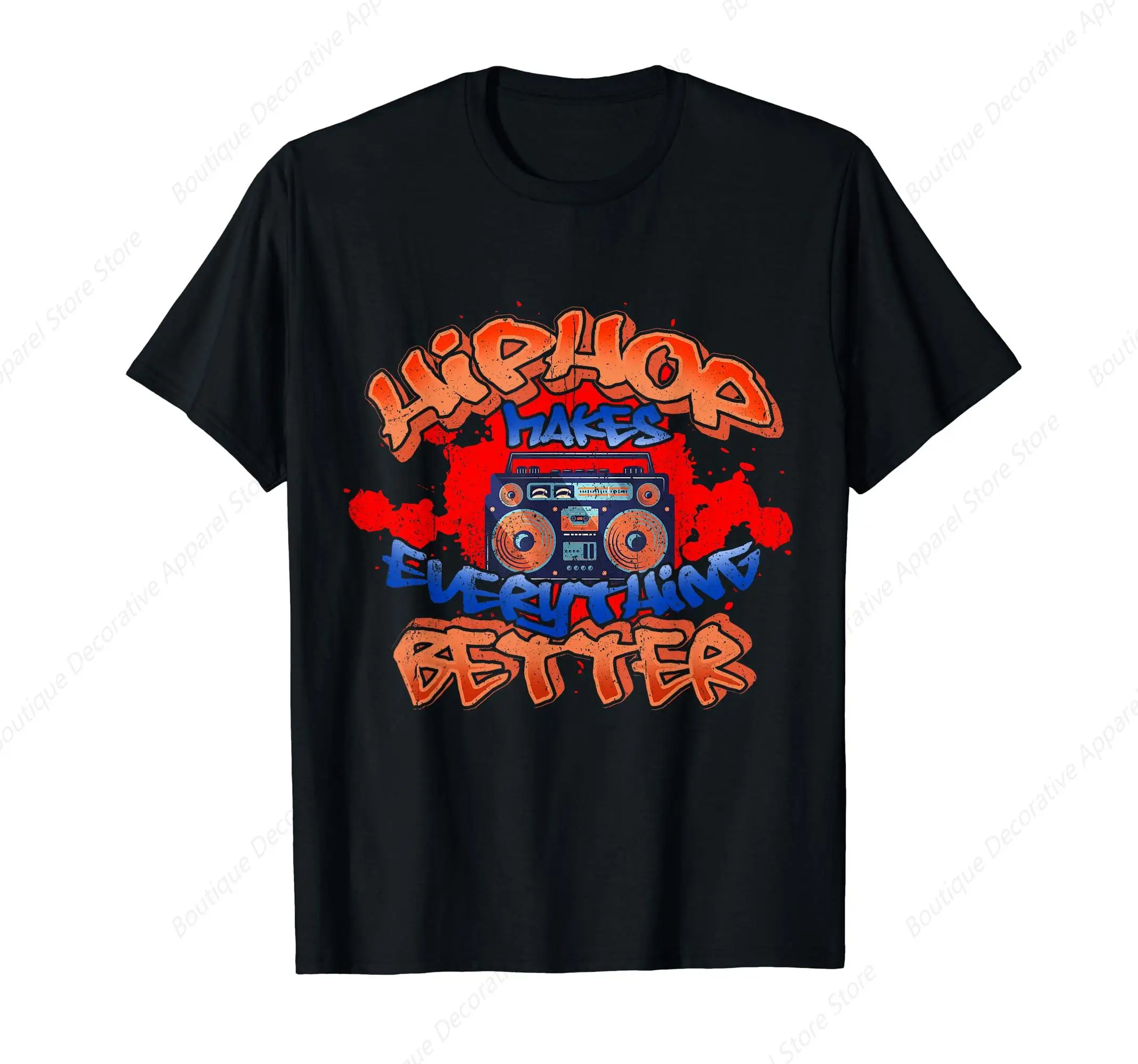 Hiphop T-Shirt Beatbox Rap Graffiti for Rappers Men T-Shirt