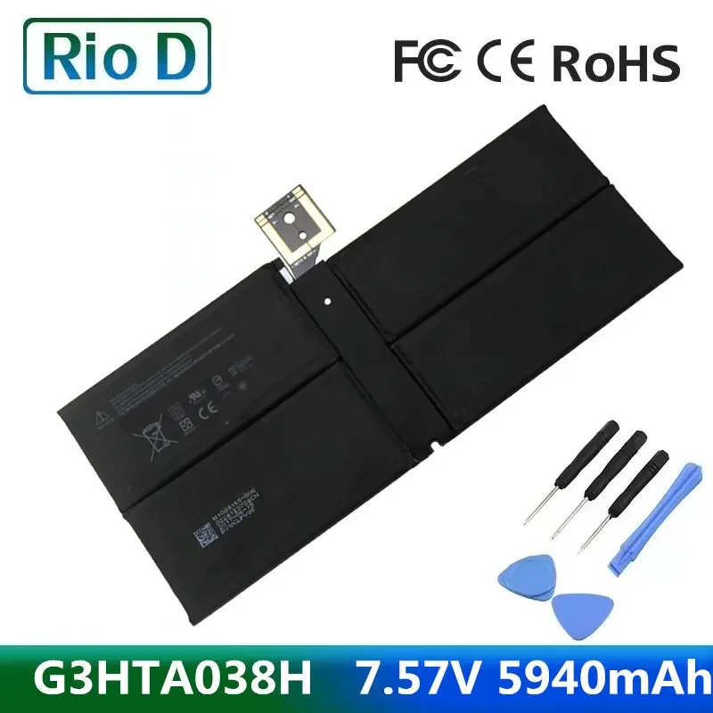 

G3HTA038H Laptop Battery for Microsoft Surface Pro 5 1796 DYNM02 7.57V 5940mAh 45Wh